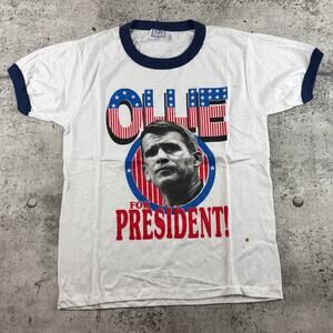 Vintage Ollie For President Ringer Shirt Size Medium